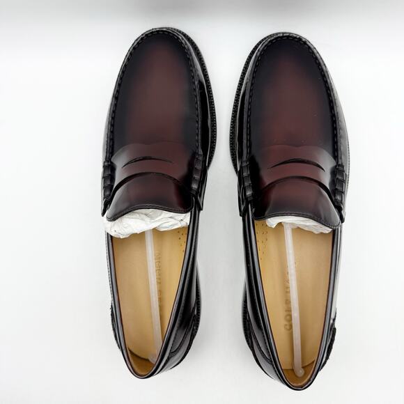 Cole Haan Mens Pinch Prep Penny Loafers US 10 M EU 43 Burgundy Leather NIB - Picture 10 of 12